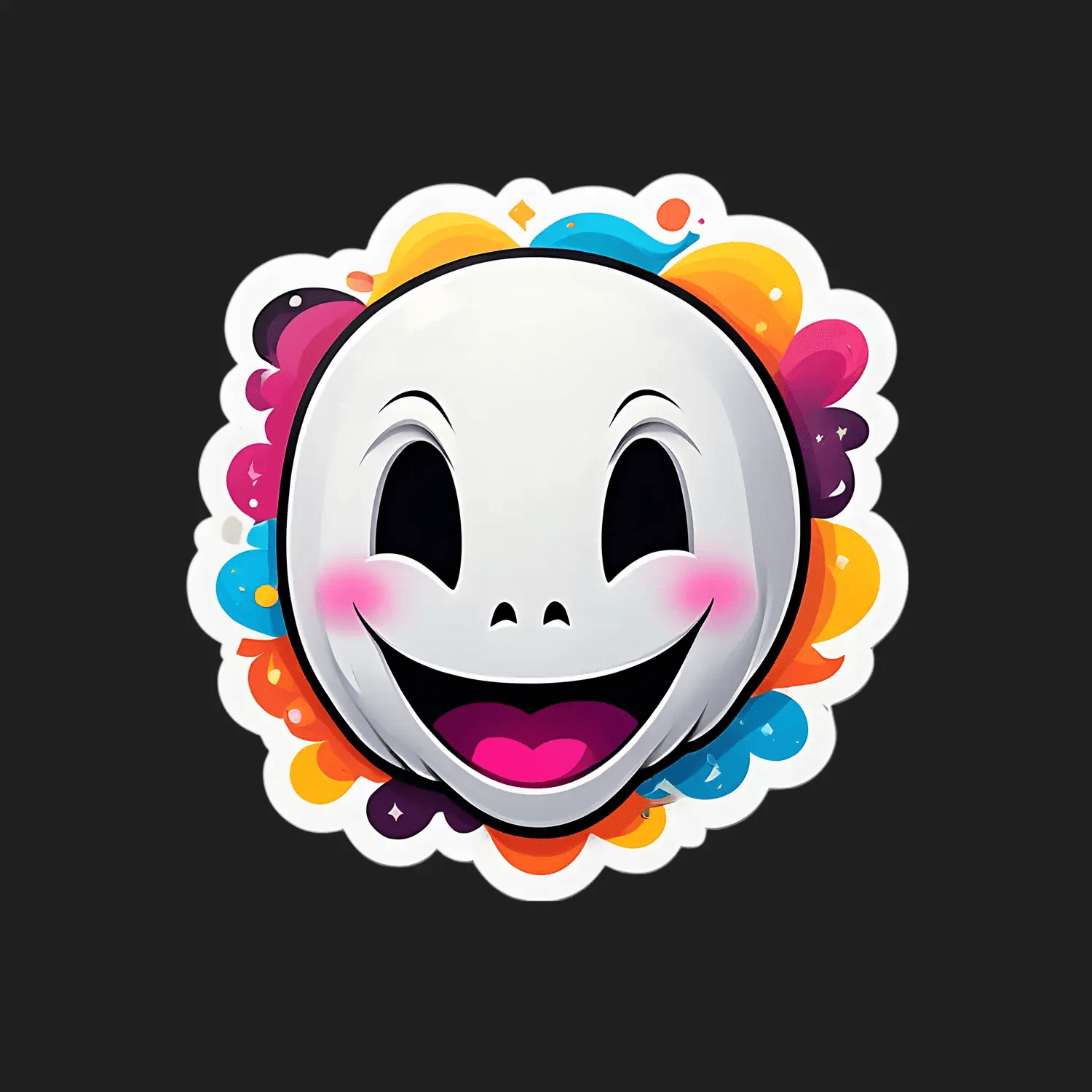 Happy Clown Face - Sticker - Heat Press Transfer