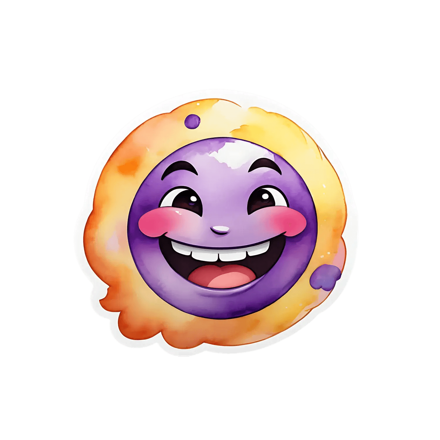 Happy Emoji Sticker - Bright and Fun - Heat Press Transfer