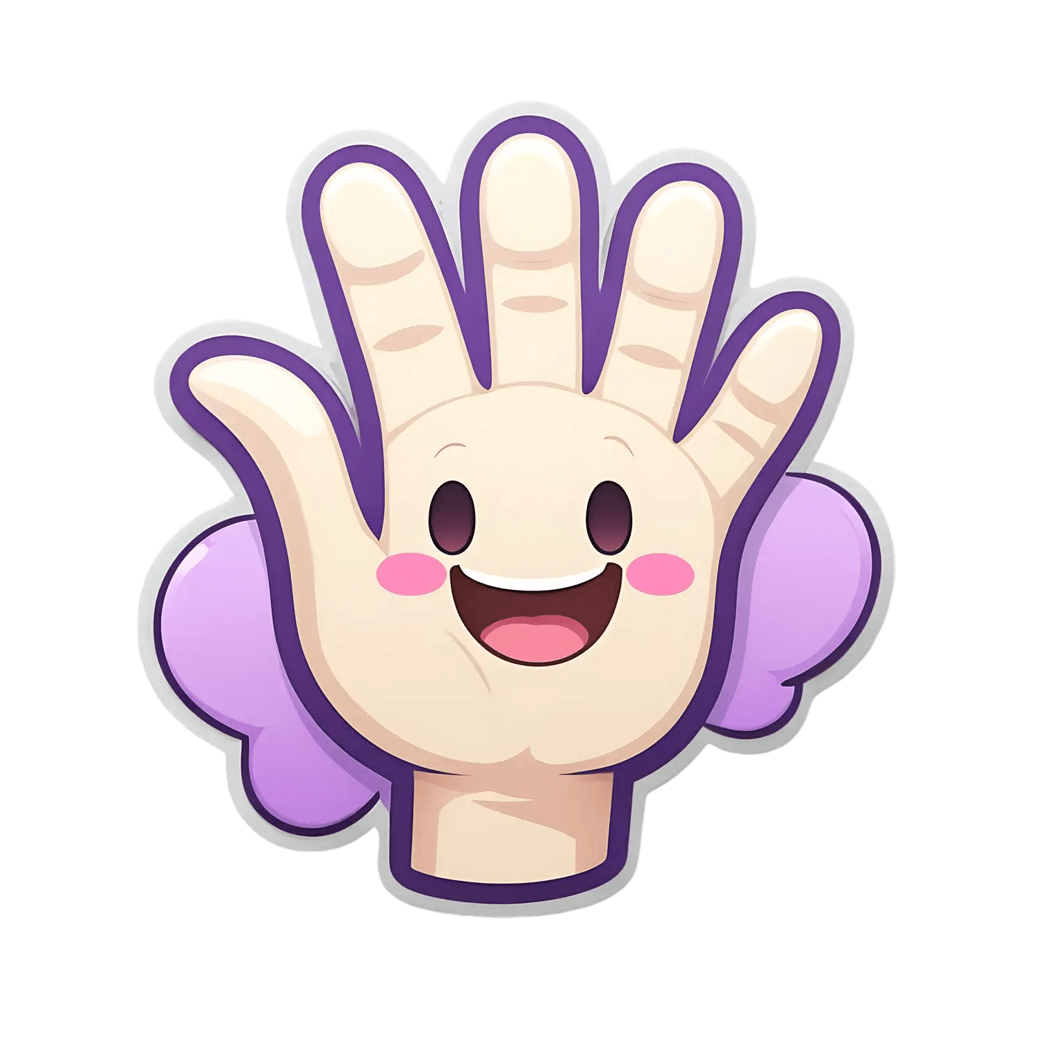 Happy High Five - UV DTF Hand Sticker - Heat Press Transfer