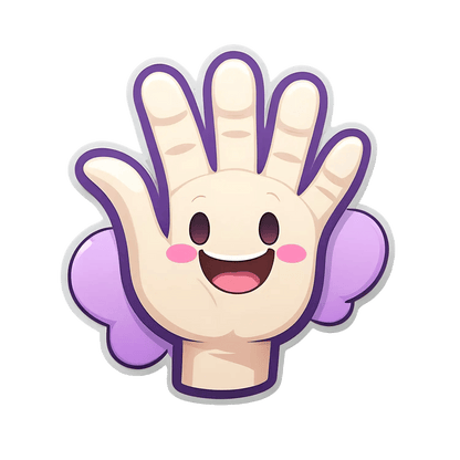 Happy High Five - UV DTF Hand Sticker - Heat Press Transfer