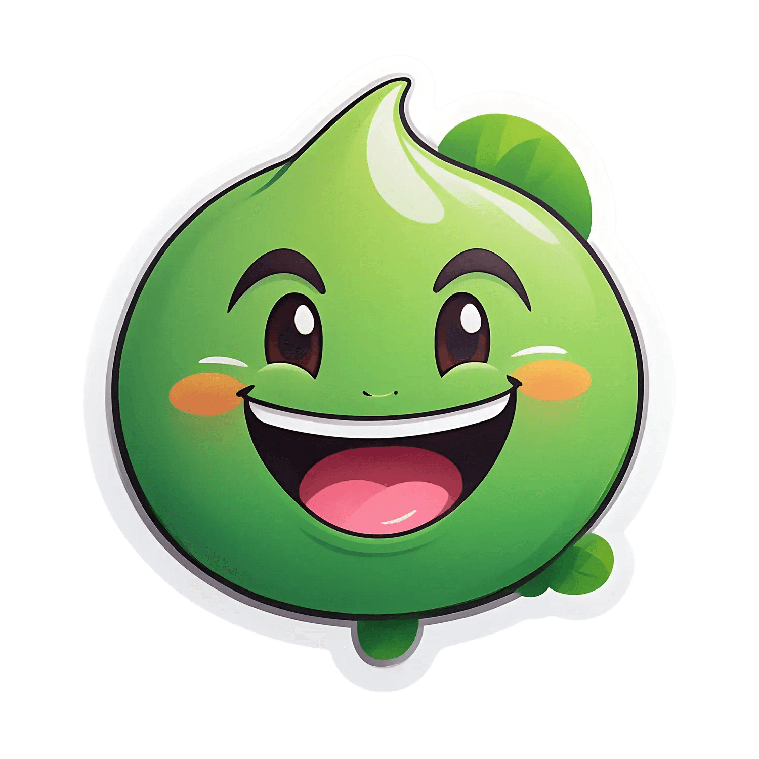 Happy Lime Character - Sticker - Heat Press Transfer