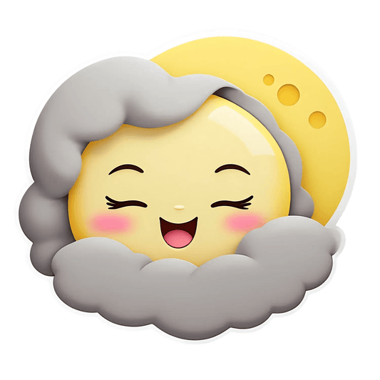 Happy Moon - Cute Sticker - Heat Press Transfer