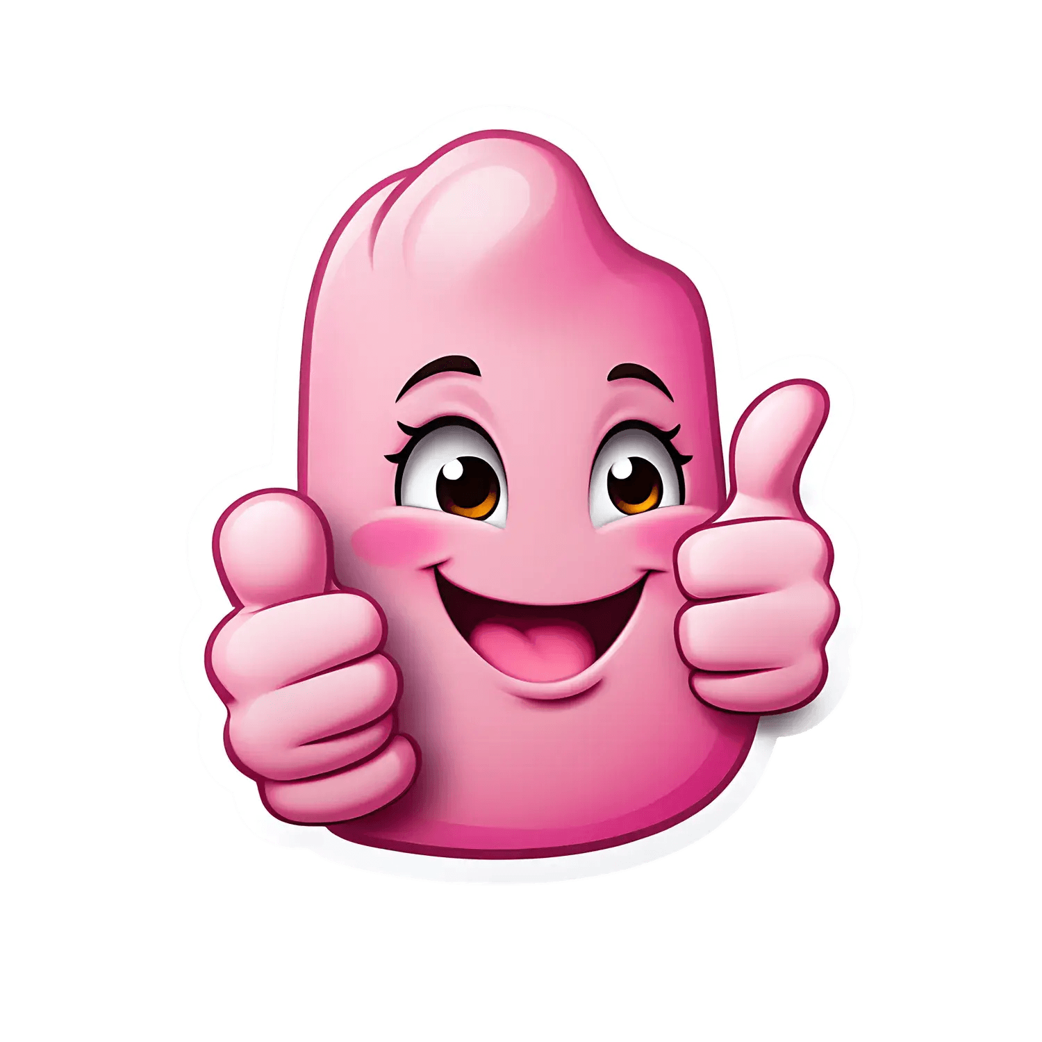 Happy Thumbs-Up Sticker - Durable & Vibrant - Heat Press Transfer