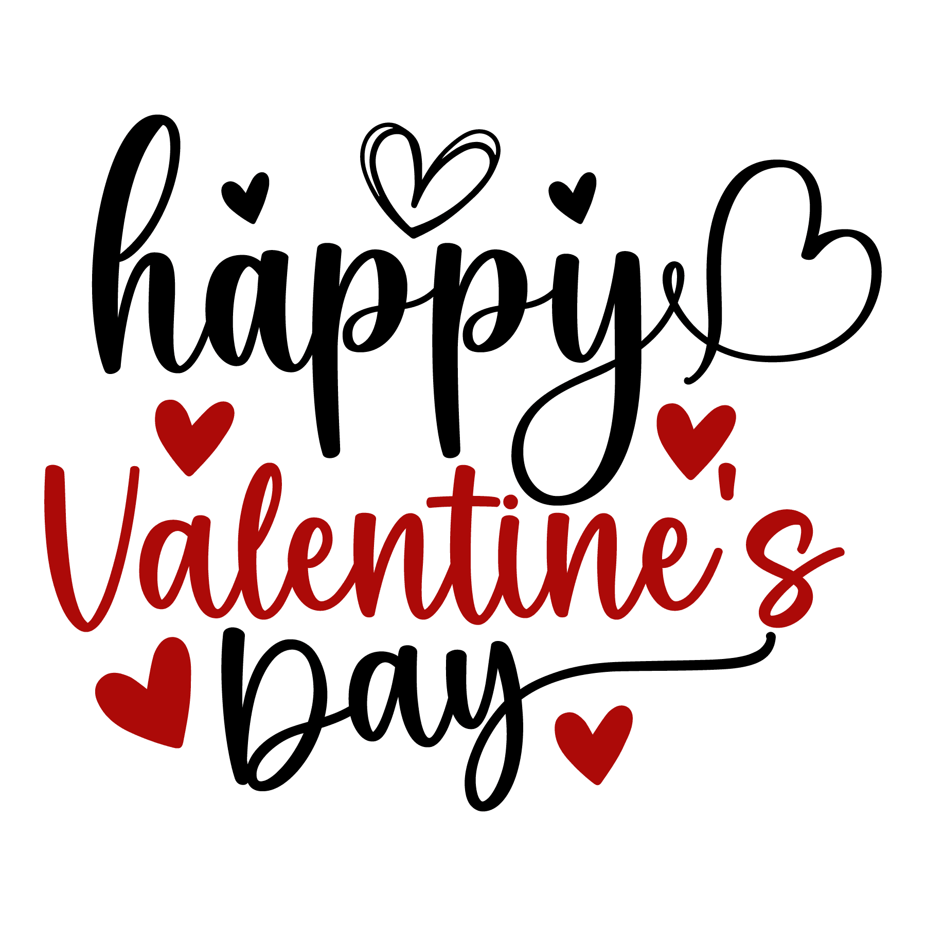 Happy Valentine's Day Heart Design - DTF Ready To Press - Heat Press Transfer