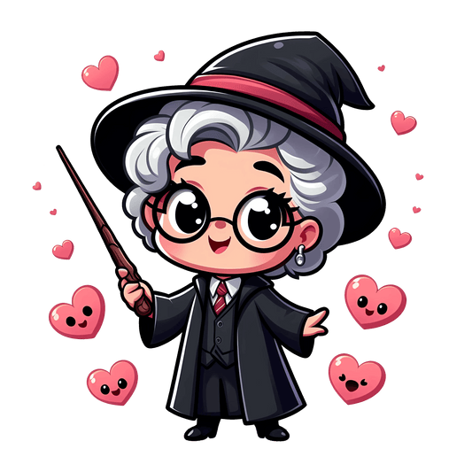 Harry Potter Minerva McGonagall Valentine's Day Design - DTF Ready To Press - Heat Press Transfer