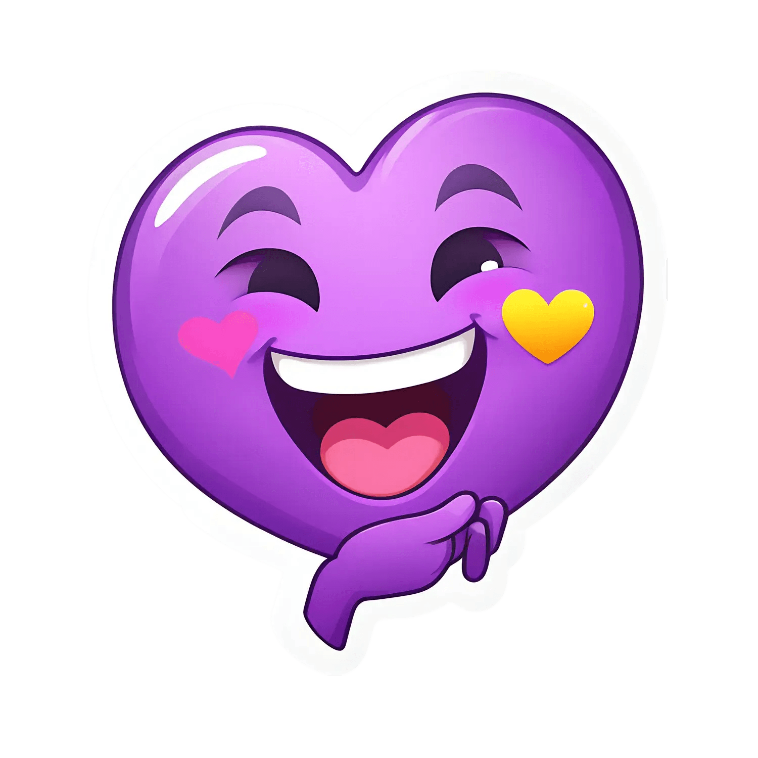 Heart Emoji Sticker - Colorful Love Expression - Heat Press Transfer