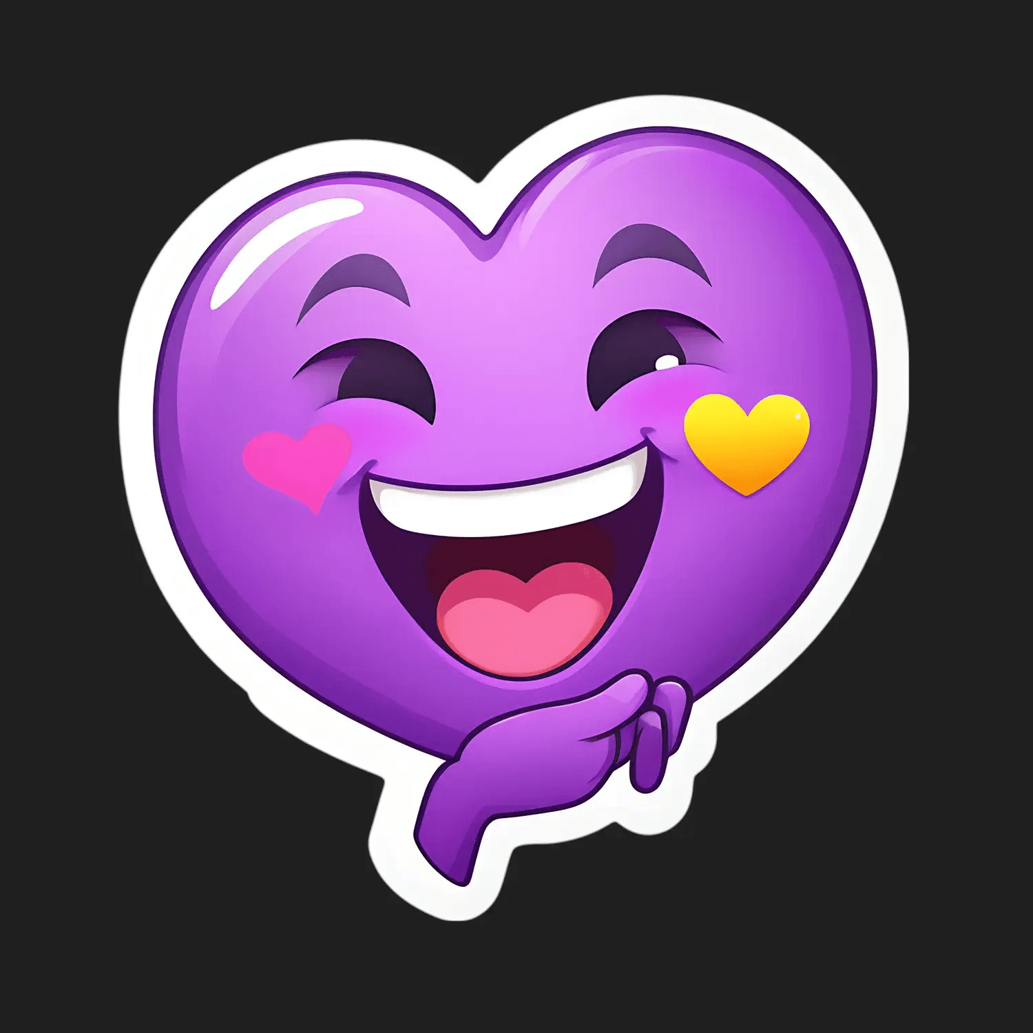 Heart Emoji Sticker - Colorful Love Expression - Heat Press Transfer