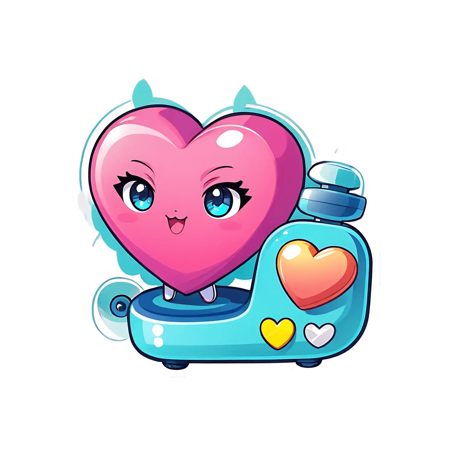 Heart Emoji Sticker - Cute and Vibrant - Heat Press Transfer