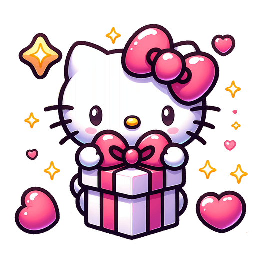 Hello Kitty Valentine's Day Gift Design - DTF Ready To Press - Heat Press Transfer