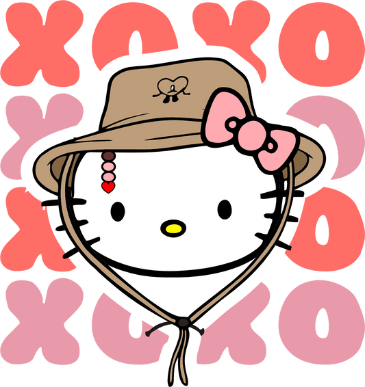 Hello Kitty XOXO Bad Bunny Valentine's Day Design - DTF Ready To Press - Heat Press Transfer