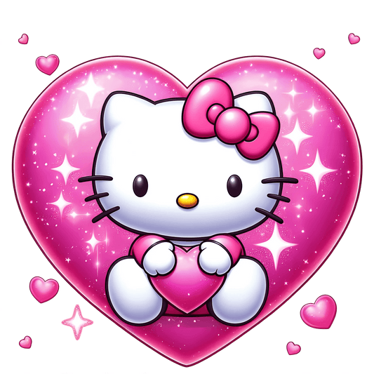 Hello Kitty XOXO Valentine's Day Design - DTF Ready To Press - Heat Press Transfer