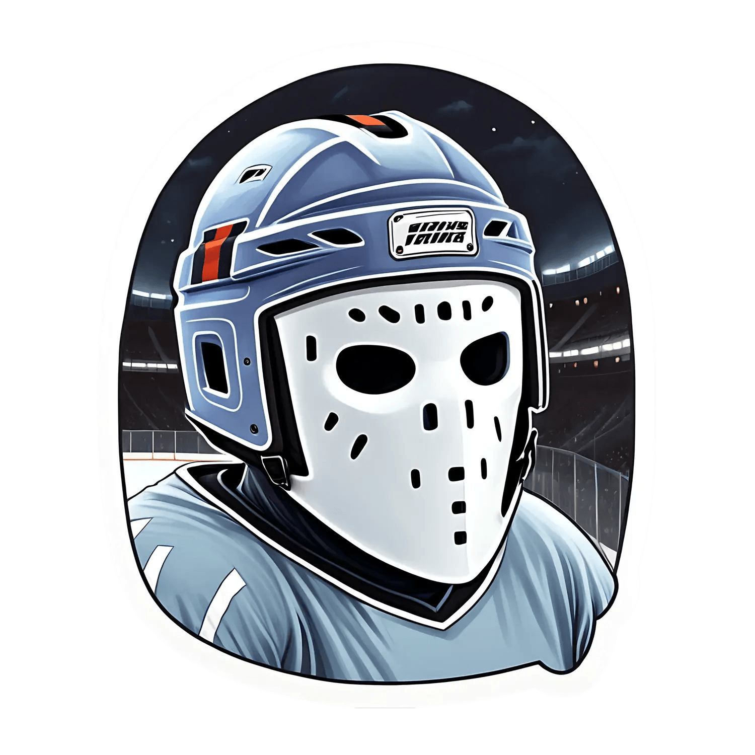 Hockey Goalie Mask Sticker - UV DTF - Heat Press Transfer