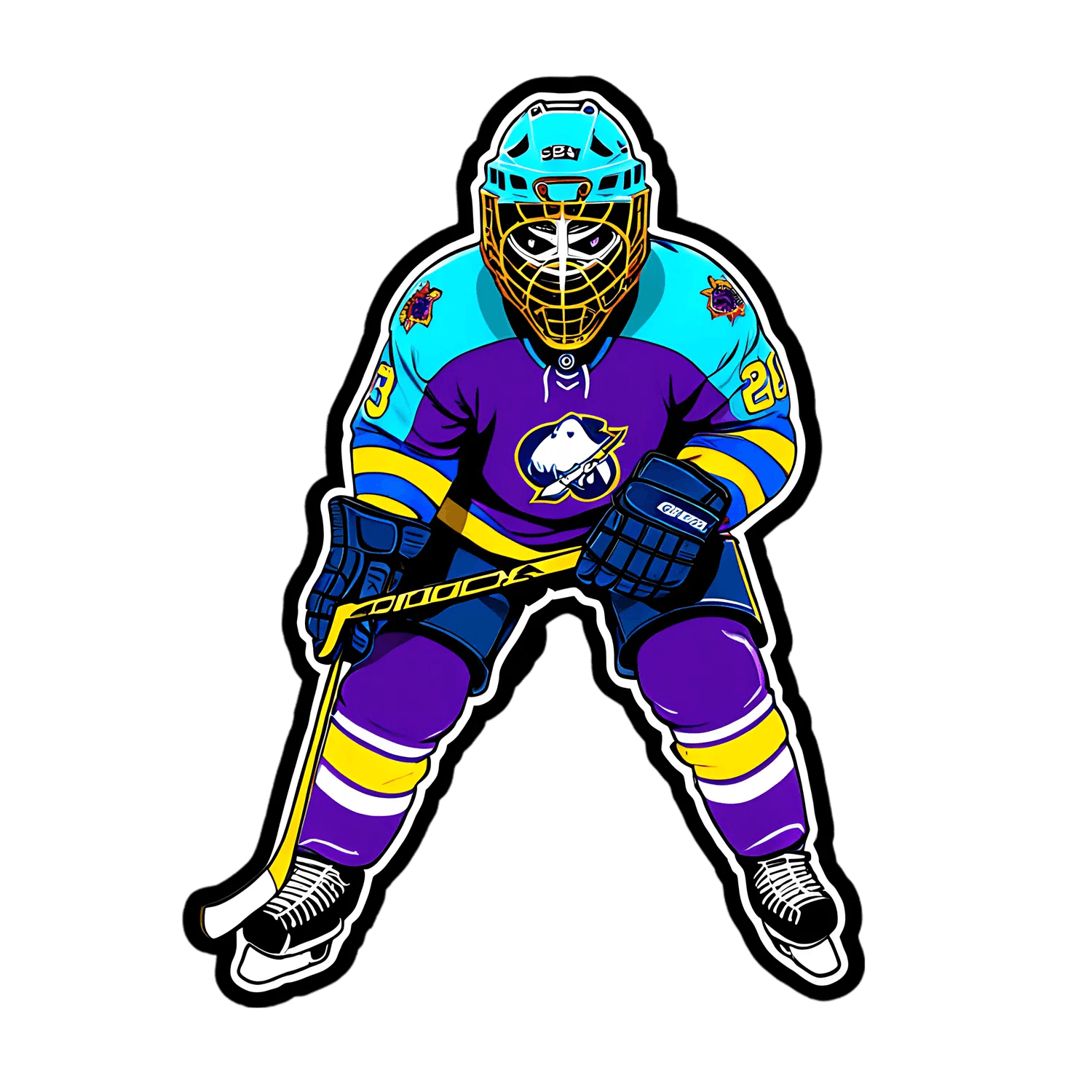 Hockey Goalie UV - Sticker - Heat Press Transfer