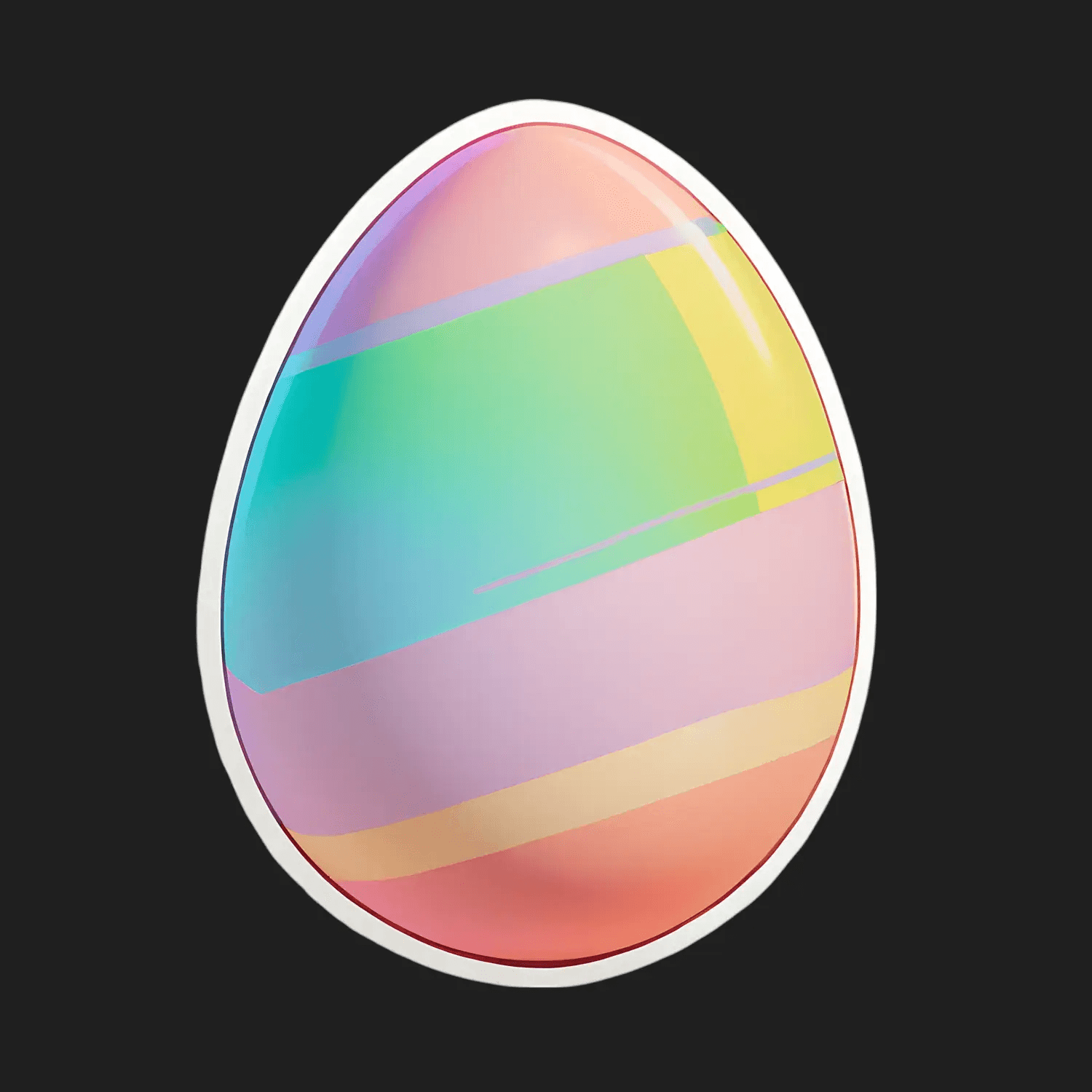 Holographic Egg - Sticker - Heat Press Transfer