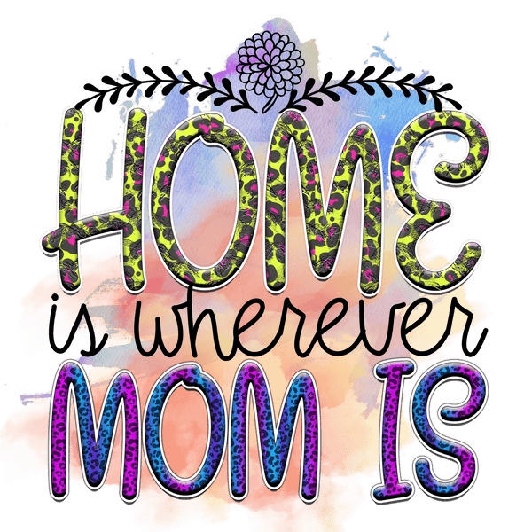 Fodera Per Cuscino Decorativa “Home Is Wherever Mom Is” – Regalo Per La Mamma, Cotone, 45x45 Cm, Lavabile