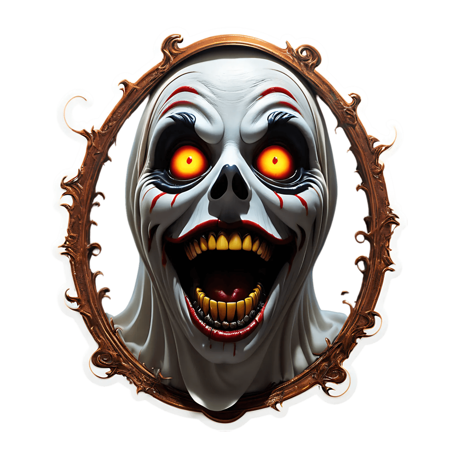 Horror Clown - Scary Sticker - Heat Press Transfer