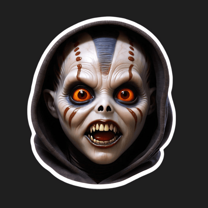 Horror Creature Sticker - Scary Monster Eyes - Heat Press Transfer