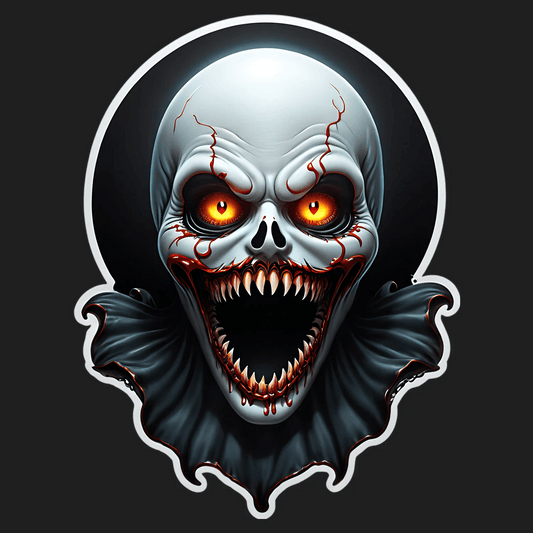Horror Skull Sticker - UV DTF Design - Heat Press Transfer