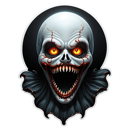 Horror Skull Sticker - UV DTF Design - Heat Press Transfer