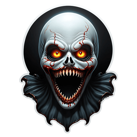 Horror Skull Sticker - UV DTF Design - Heat Press Transfer