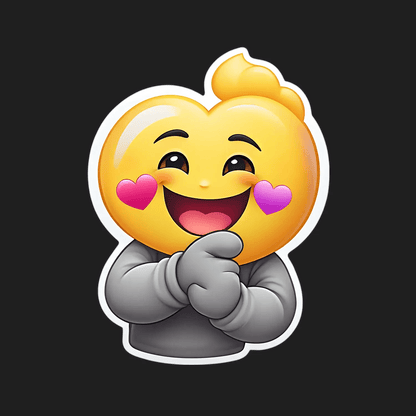 Hugging Heart Emoji - Sticker - Heat Press Transfer