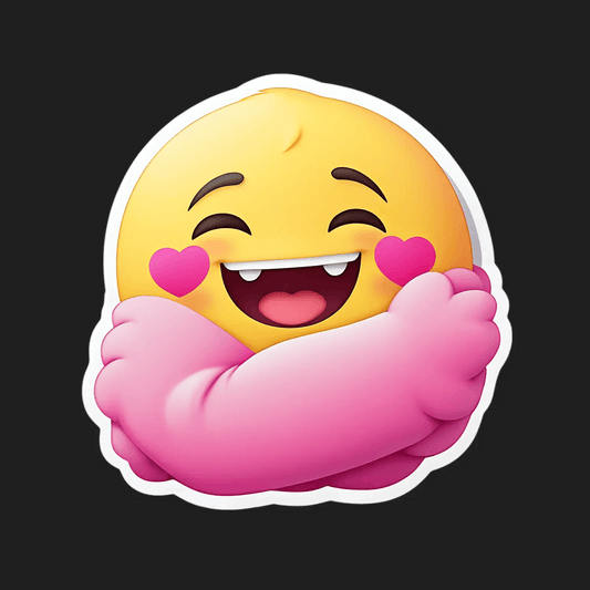 Hugging Hearts Emoji Sticker - Heat Press Transfer