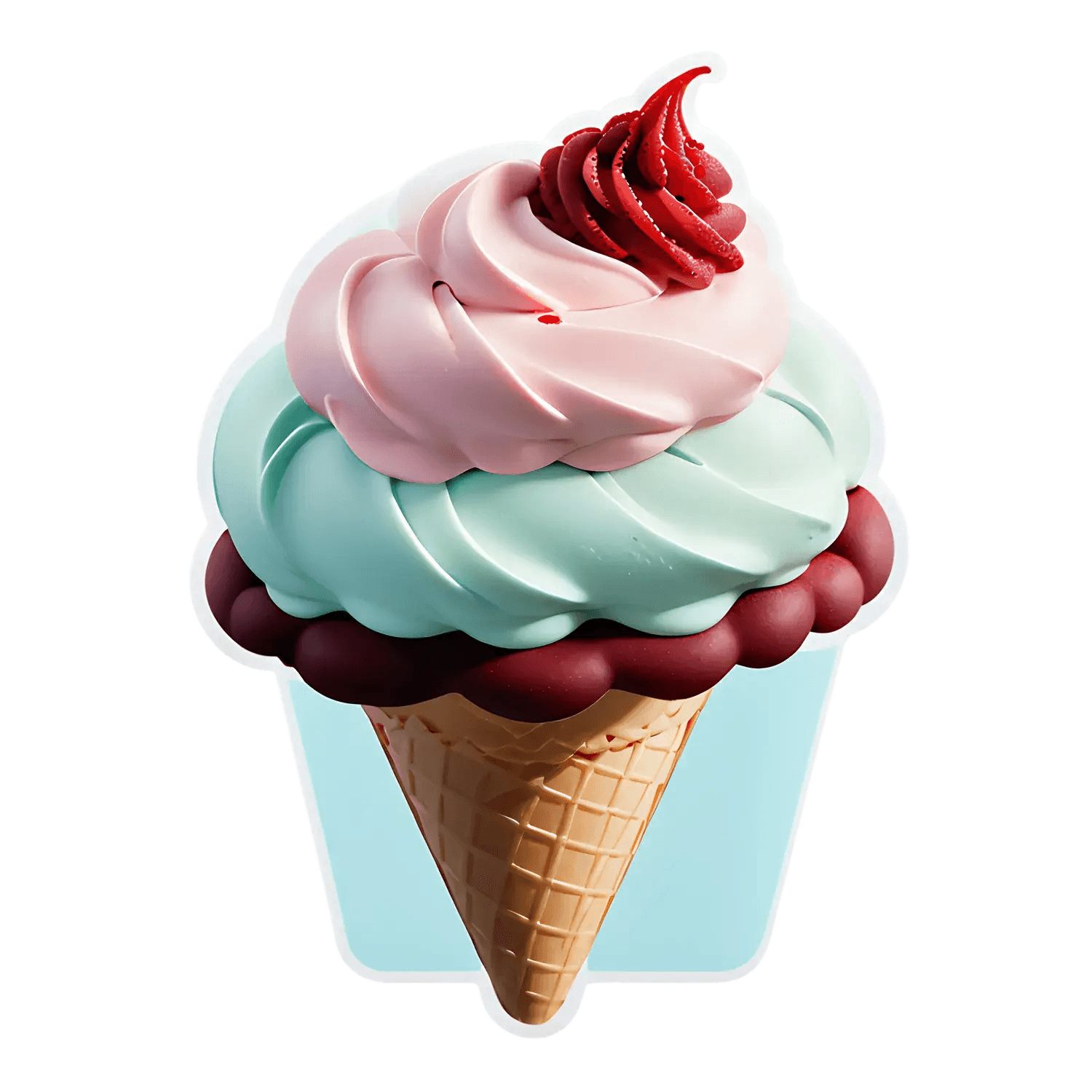 Ice Cream Cone - Sticker - Heat Press Transfer