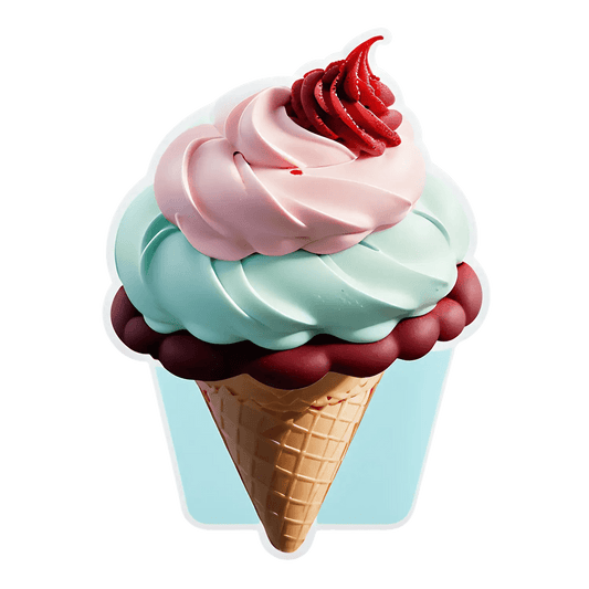 Ice Cream Cone - Sticker - Heat Press Transfer