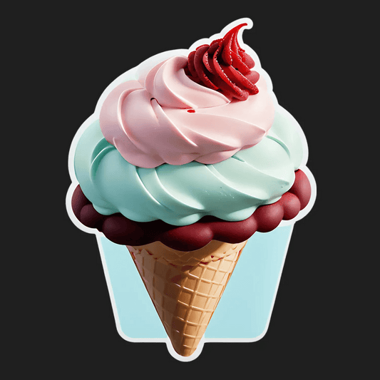 Ice Cream Cone - Sticker - Heat Press Transfer
