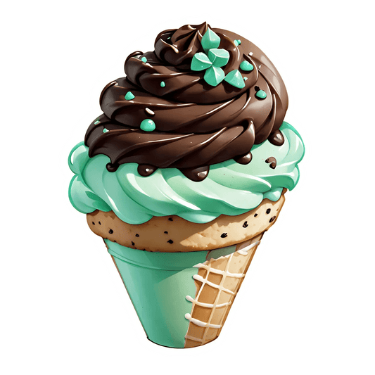 Ice Cream Cone Sticker - Vibrant and Sweet - Heat Press Transfer