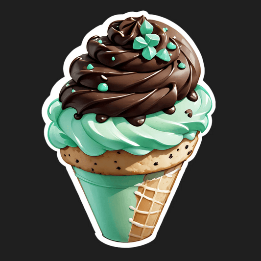 Ice Cream Cone Sticker - Vibrant and Sweet - Heat Press Transfer