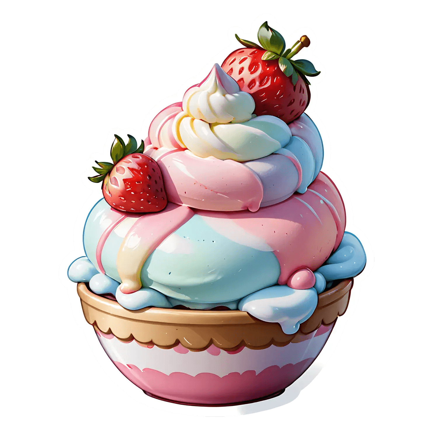 Ice Cream Cupcake - Sticker - Heat Press Transfer