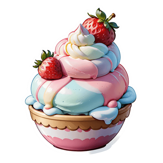 Ice Cream Cupcake - Sticker - Heat Press Transfer