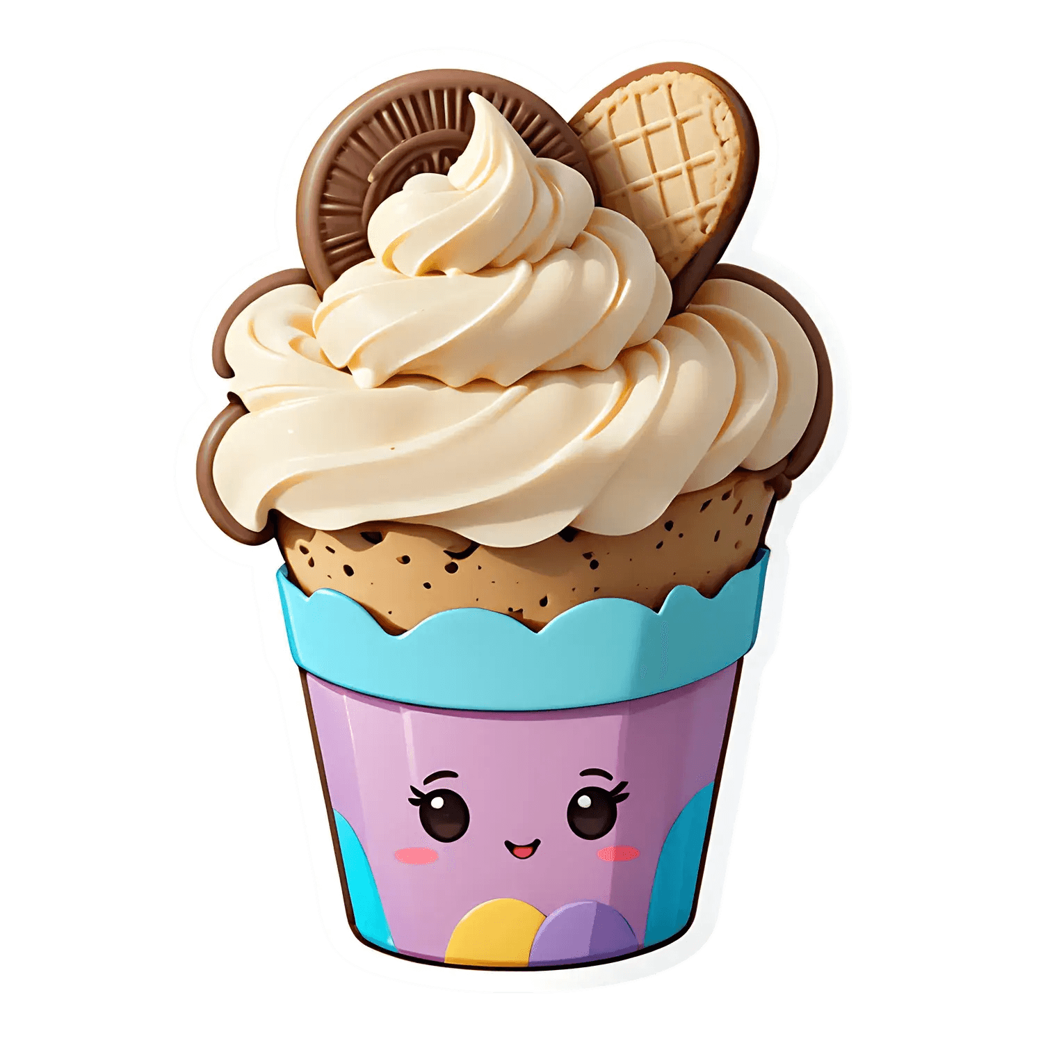 Ice Cream Cupcake - Sticker - Heat Press Transfer