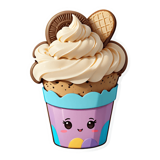 Ice Cream Cupcake - Sticker - Heat Press Transfer