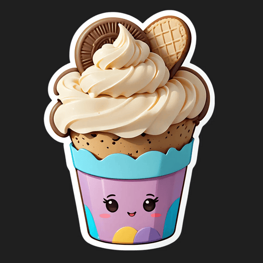 Ice Cream Cupcake - Sticker - Heat Press Transfer