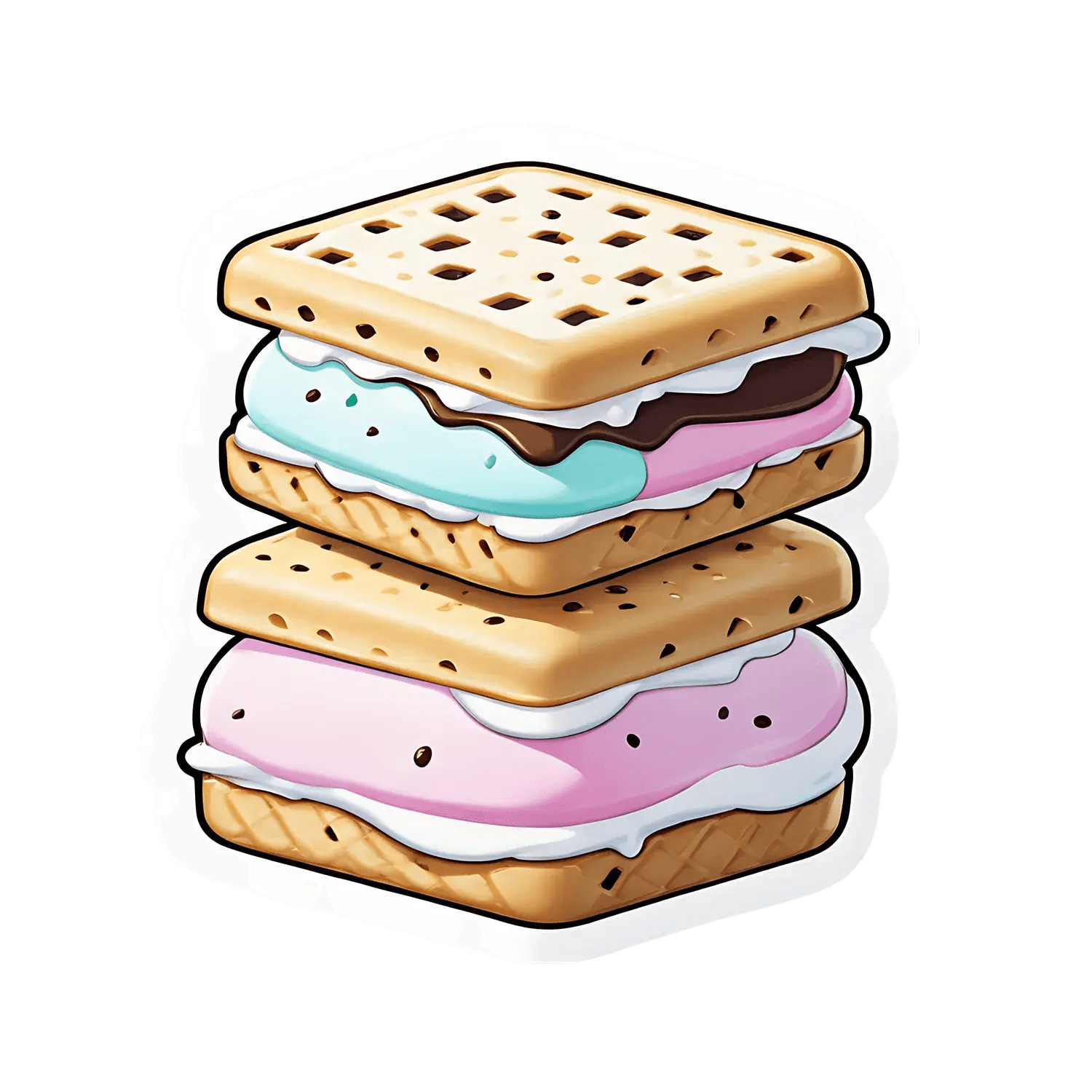 Ice Cream Sandwich - Sticker - Heat Press Transfer