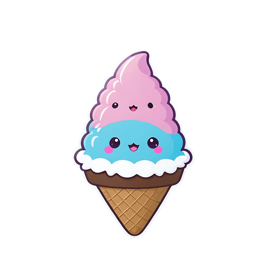 Ice Cream Smile - UV DTF Sticker - Heat Press Transfer