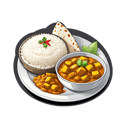 Indian Cuisine Sticker - Delicious Meal Art - Heat Press Transfer