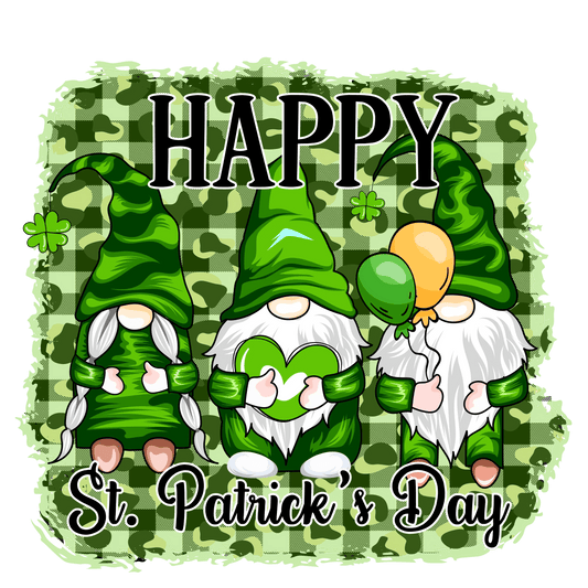 Irish Patrick's Day Gnome Design - DTF Ready To Press - Heat Press Transfer