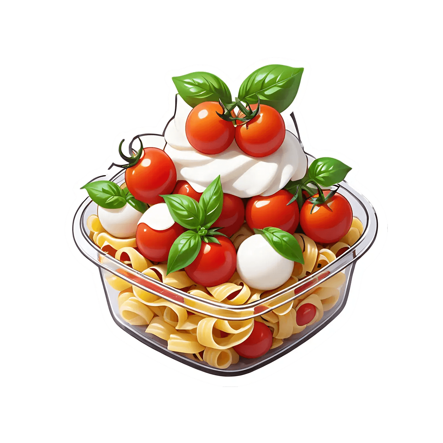 Italian Cuisine Sticker - Fresh Caprese Pasta - Heat Press Transfer