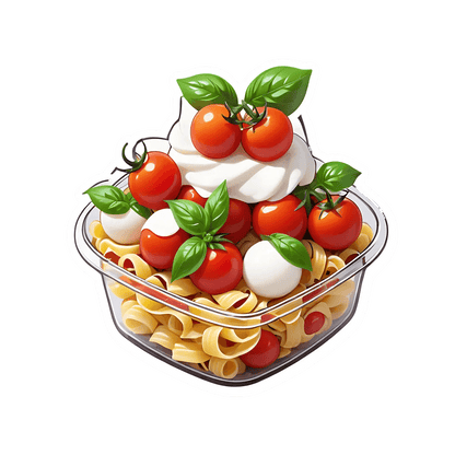 Italian Cuisine Sticker - Fresh Caprese Pasta - Heat Press Transfer