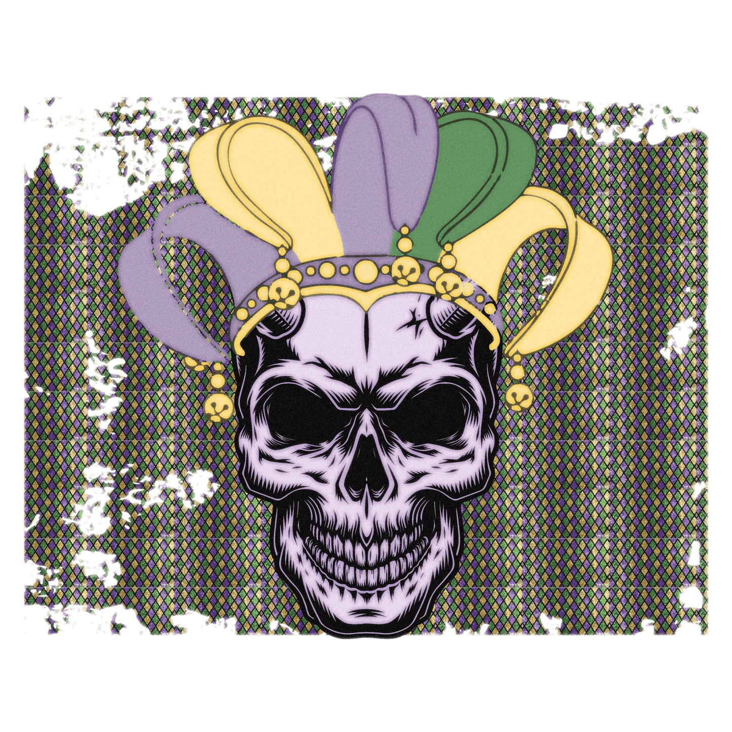 Jester Skull - DTF Ready to Press - Heat Press Transfer