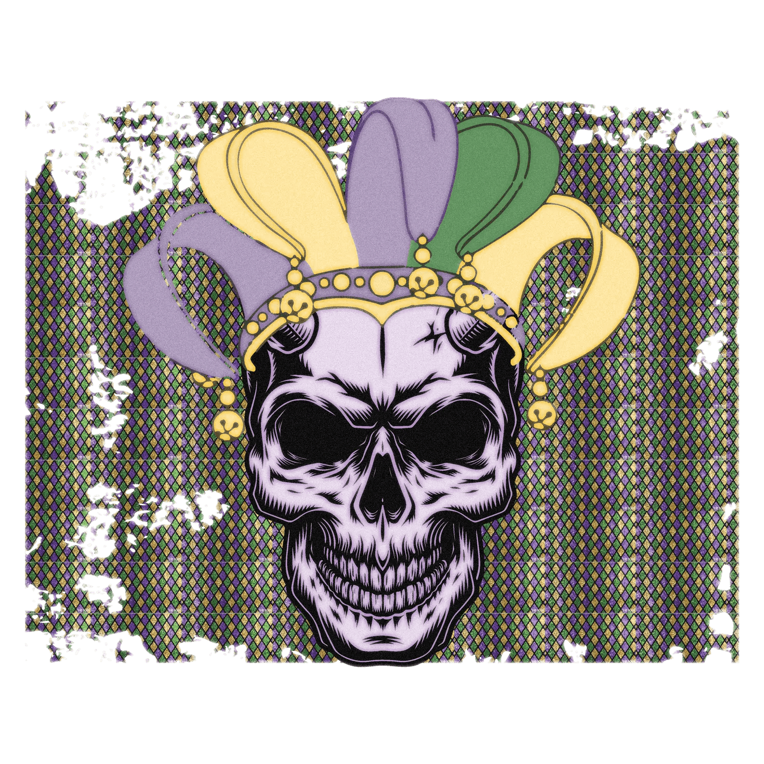 Jester Skull - DTF Ready to Press - Heat Press Transfer