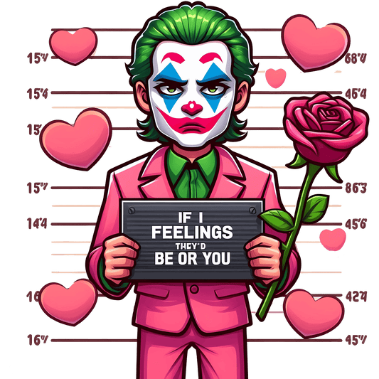 Joker If I Feelings They'd Be Or You Valentine's Day Design - DTF Ready To Press - Heat Press Transfer