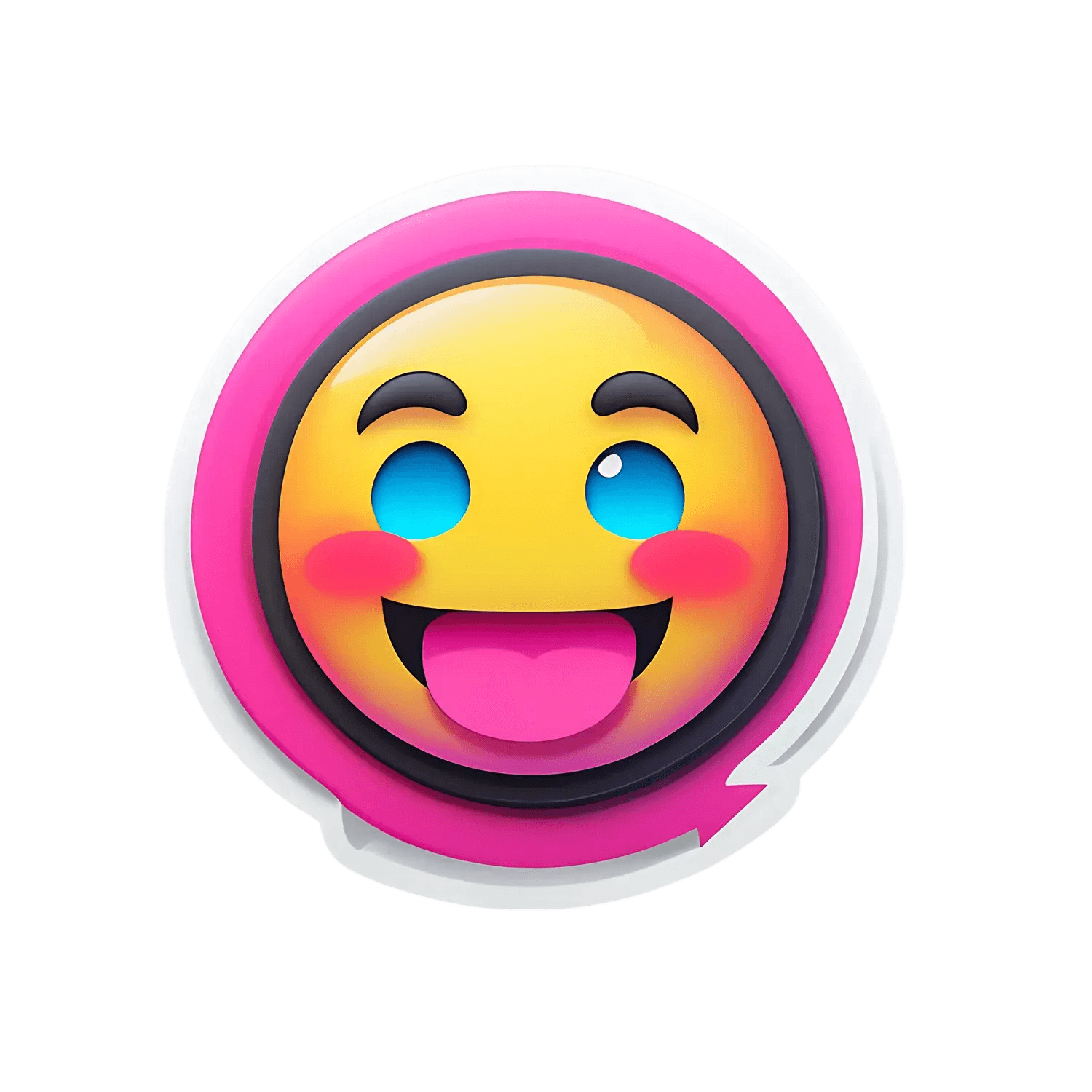 Joyful Emoji Sticker - Vibrant UV DTF - Heat Press Transfer