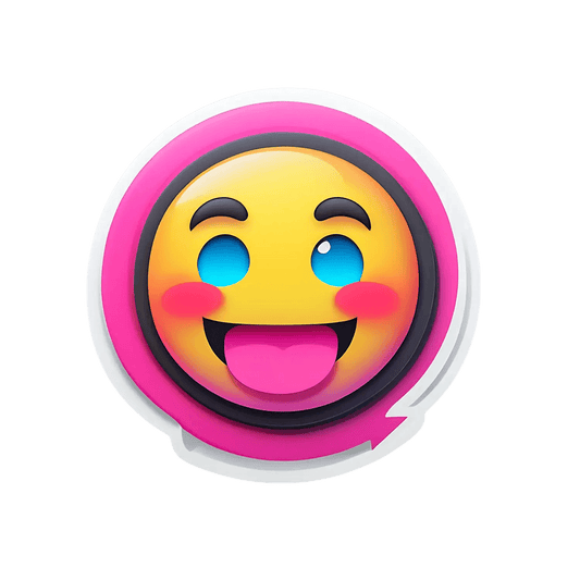 Joyful Emoji Sticker - Vibrant UV DTF - Heat Press Transfer