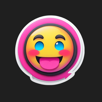 Joyful Emoji Sticker - Vibrant UV DTF - Heat Press Transfer