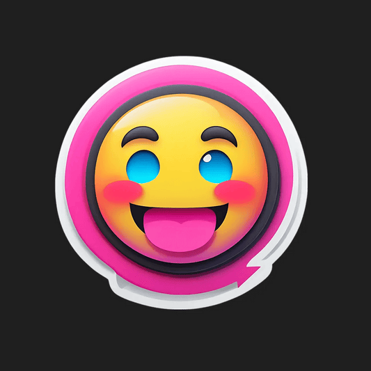 Joyful Emoji Sticker - Vibrant UV DTF - Heat Press Transfer