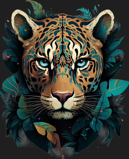 Jungle Jaguar - DTF Ready to Press - Heat Press Transfer